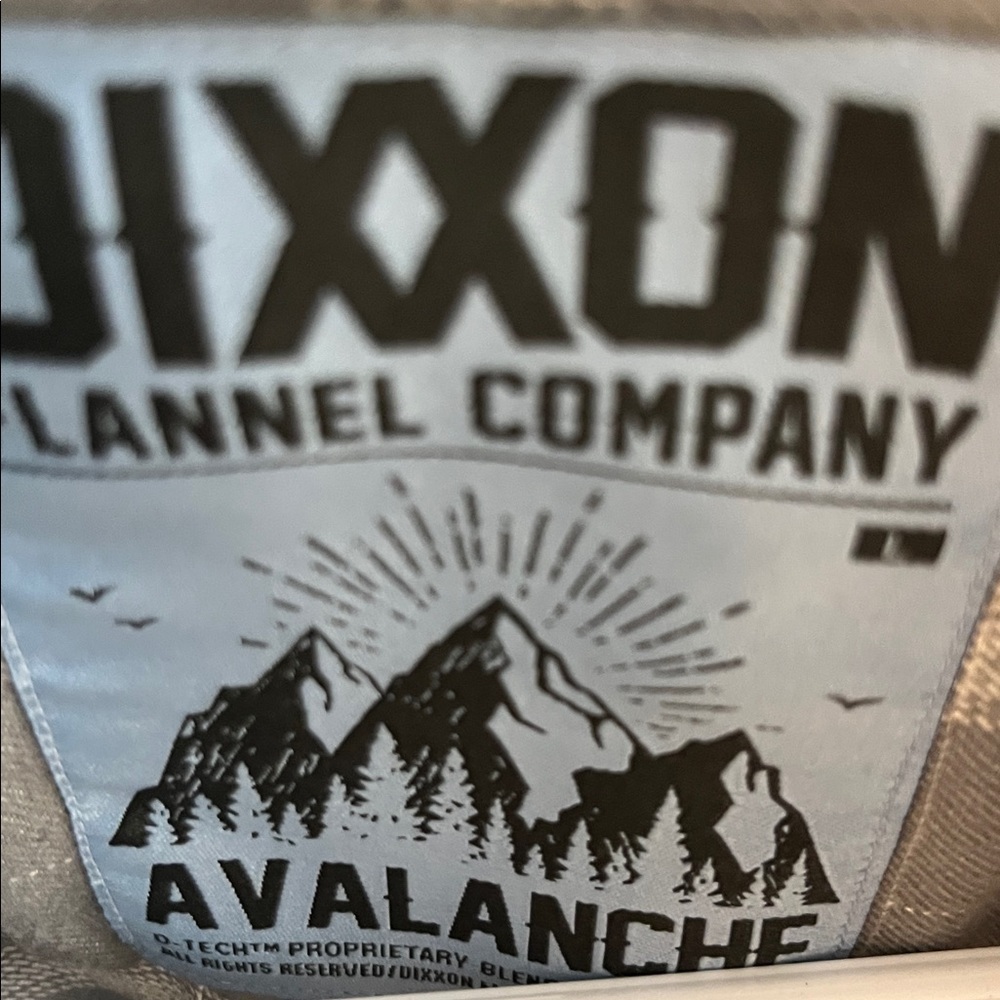 DIXXON “Avalanche” Gray Casual Button Down Flannel Shirt - Picture 2 of 6